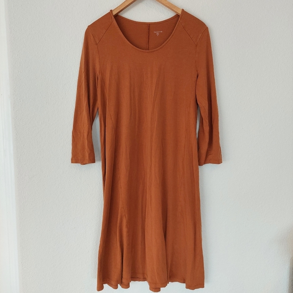 Garnet Hill Burnt Orange Trapeze Dress Size Meduim